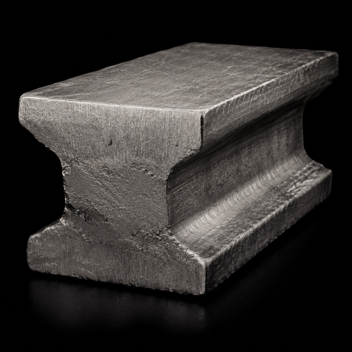 A raw billet of Grade 2 titanium.